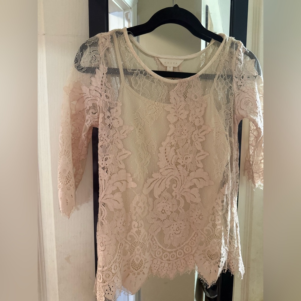 Adiva Cream Lace Dress